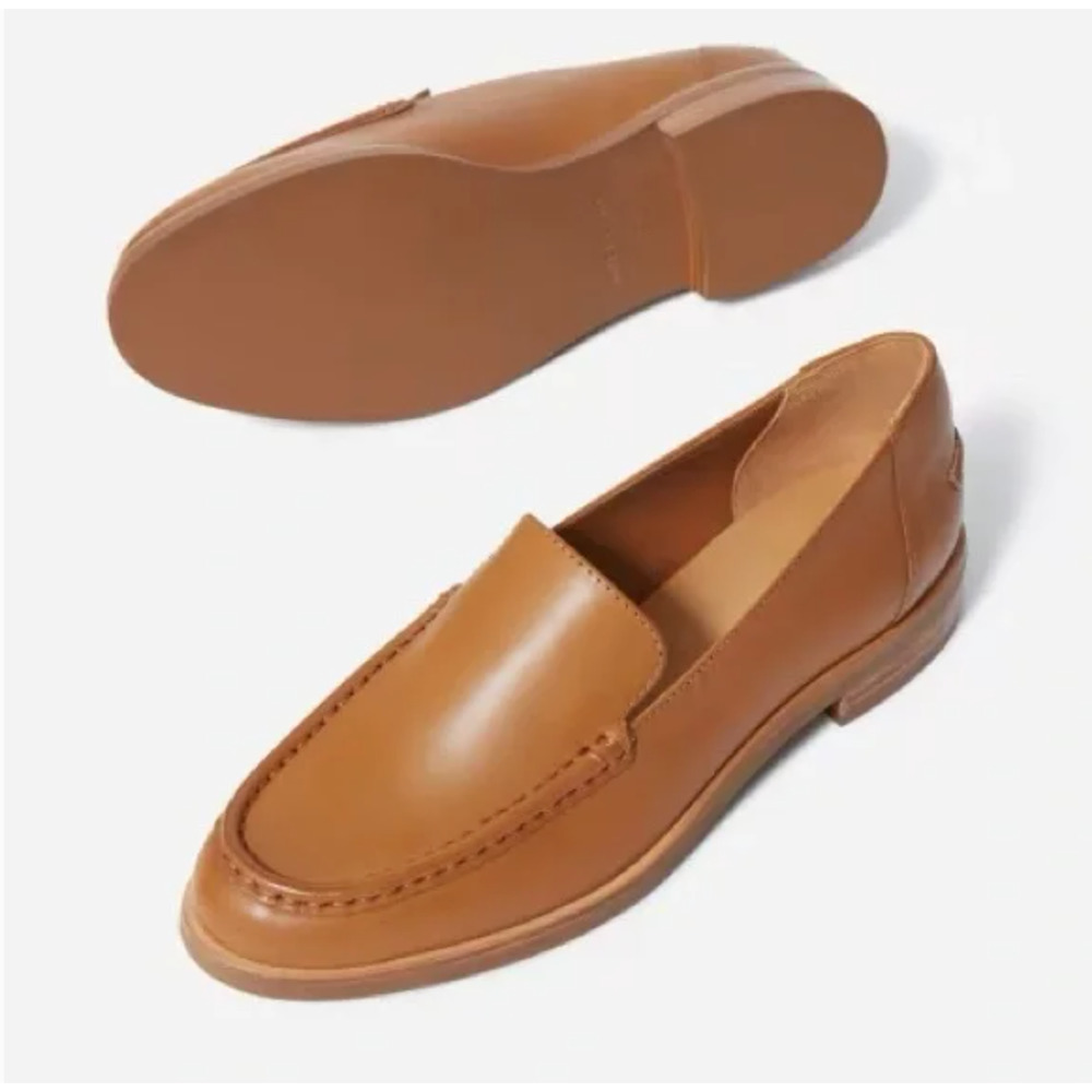 NWOT Everlane Modern Loafer 8.5 Camel Tan Loafer Flats Academia 90s Y2K Oxford